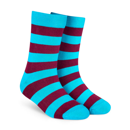 Bold Stripes 3.0 Crew Length Socks, Premium Cotton dress socks for Men and Women