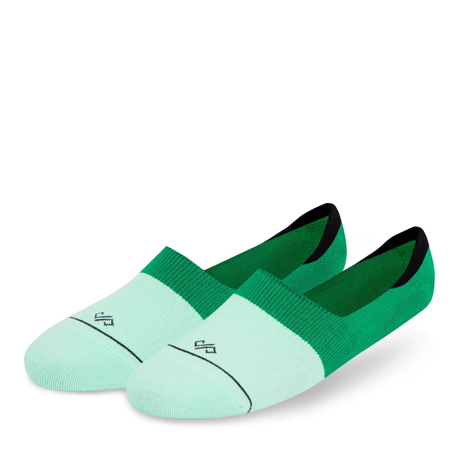 DS Unisex Invisibles – Colorful Cotton Socks in Mint & Green