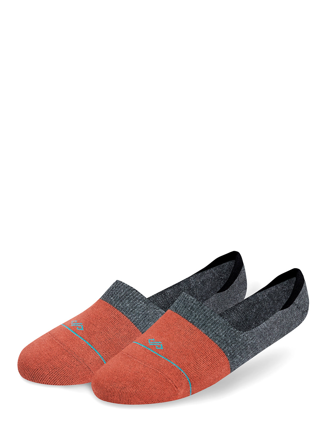 DS Unisex Invisibles - Colorful Cotton Socks | Rust & Dark Grey for All-Day Comfort