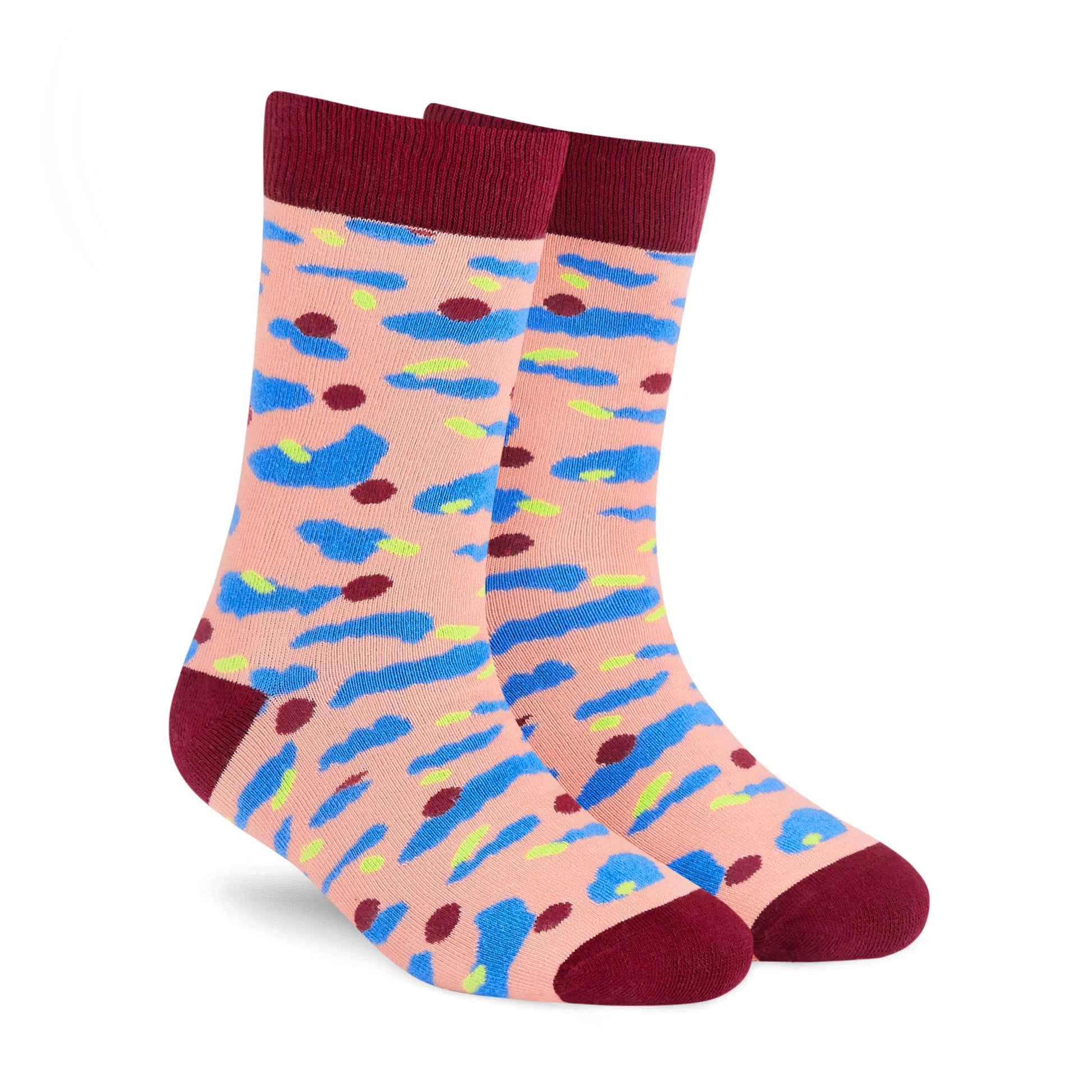 PARTY Crew Length Cotton Socks: Fun Styles & Comfort