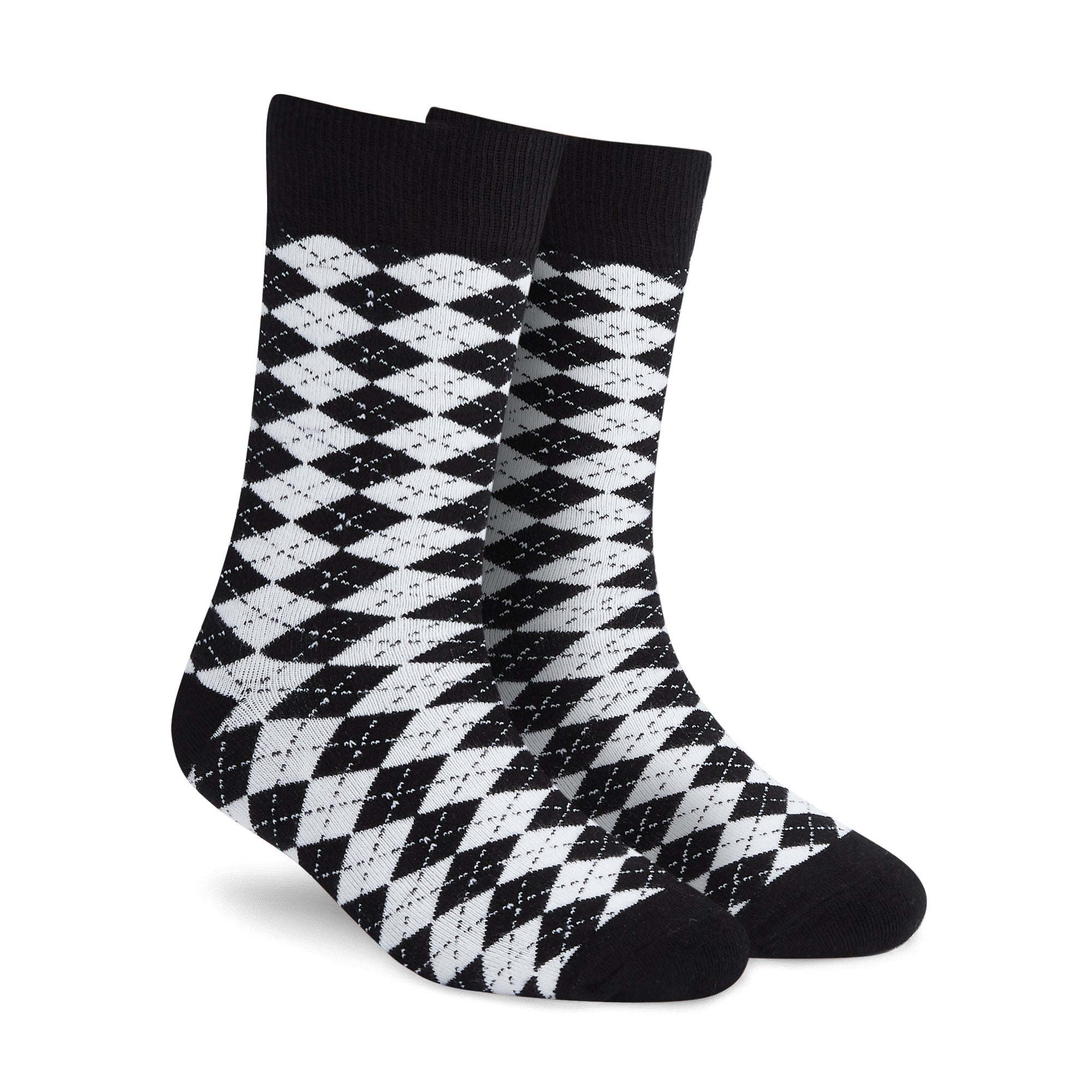 Dynamocks Black & White Cotton Crew Socks – Dandy B&W