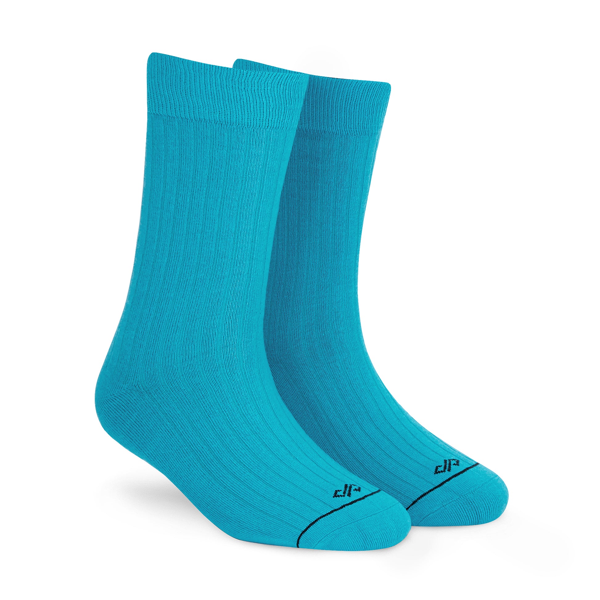 SOLID AQUA CREW LENGTH SOCKS