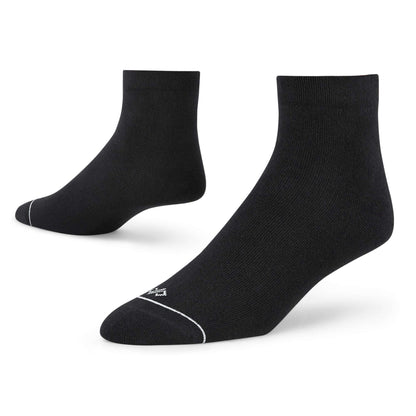 Solid Black Cotton Ankle Socks