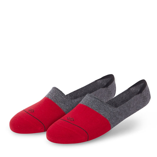 Colorful Cotton Socks: DS Unisex Invisibles (Red/Antra) | Dynamocks