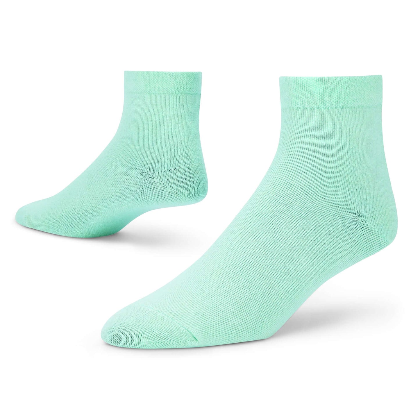 Solid Mint Cotton Ankle Socks