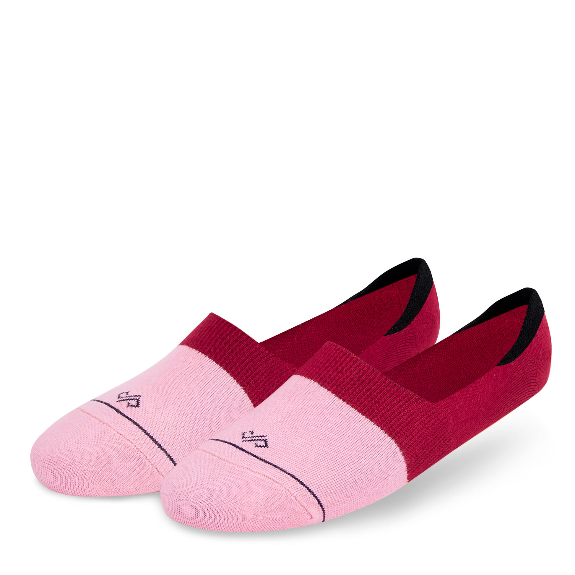 Vibrant Cotton Socks | DS Unisex Invisibles in Pink & Maroon