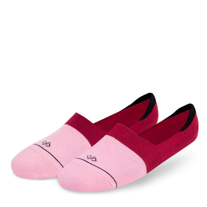 Vibrant Cotton Socks | DS Unisex Invisibles in Pink & Maroon