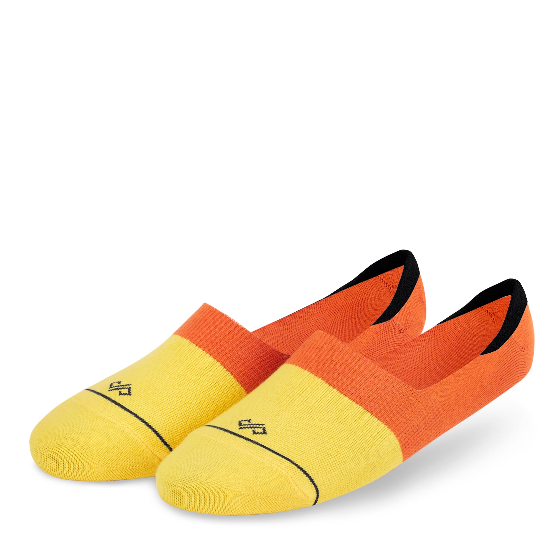 DS Unisex Invisibles - Colorful Cotton Socks | Vibrant Yellow & Orange for Bold, Everyday Comfort