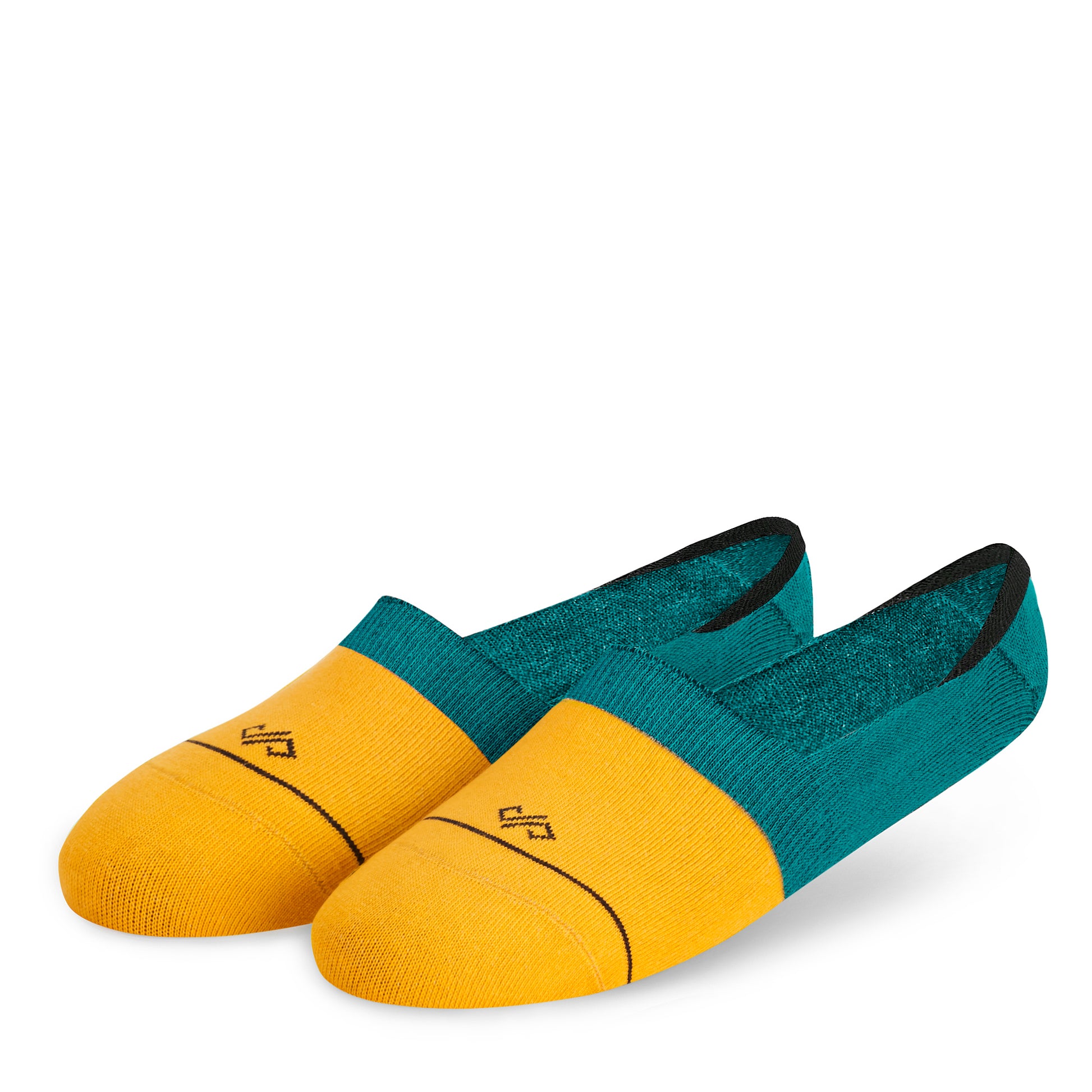 Colorful Cotton Socks: DS Unisex Invisibles - Vibrant Mango/Green for Ultimate Comfort
