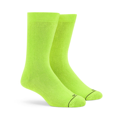 SOLID NEON GREEN CREW LENGTH SOCKS