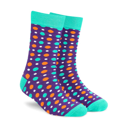 FIZZY PURPLE COTTON CREW LENGTH SOCKS