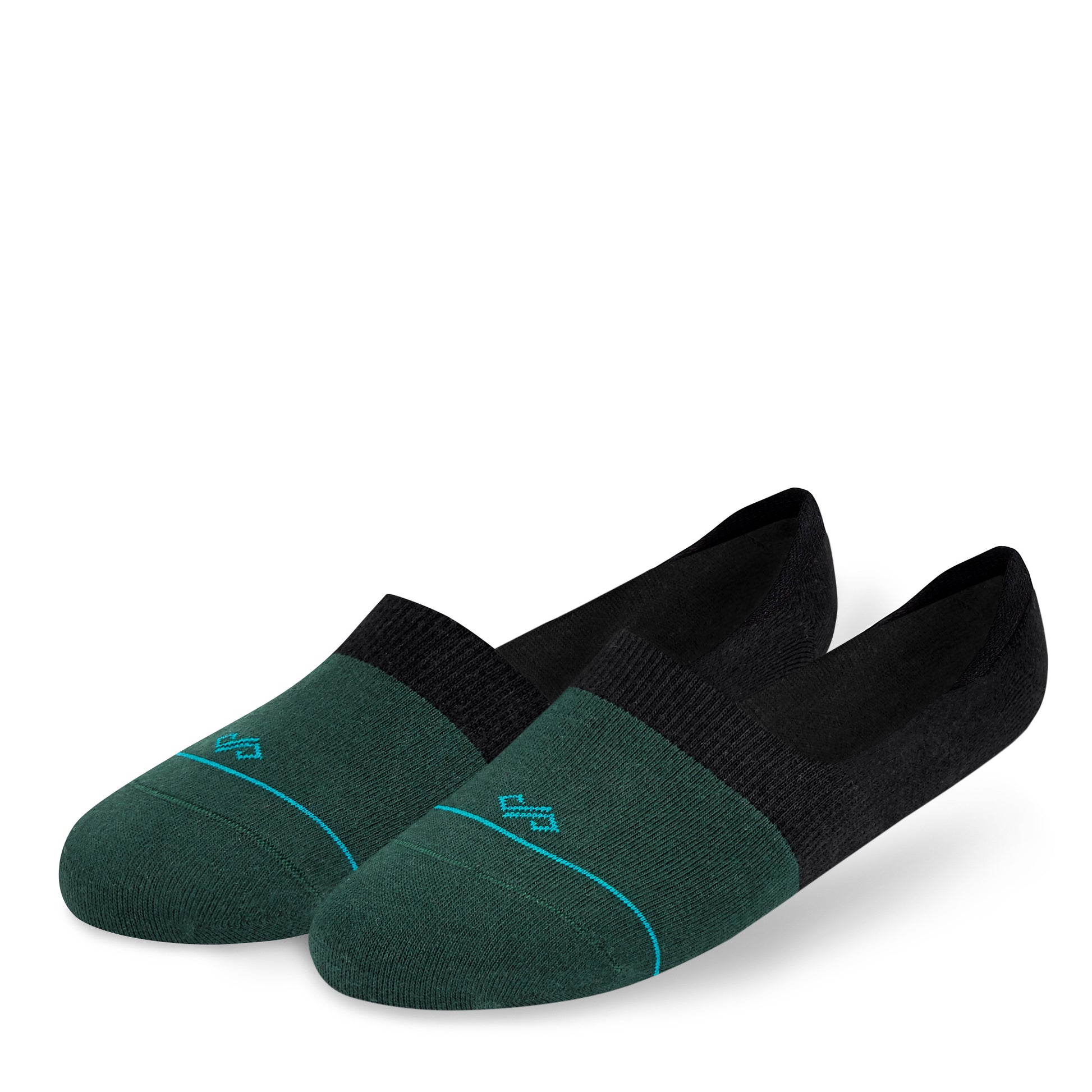 DS Unisex Invisibles – Colorful Cotton Socks in Olive & Black