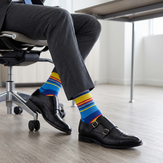 Dynamocks Bold Striped Cotton Crew Socks – Stripes 5.0