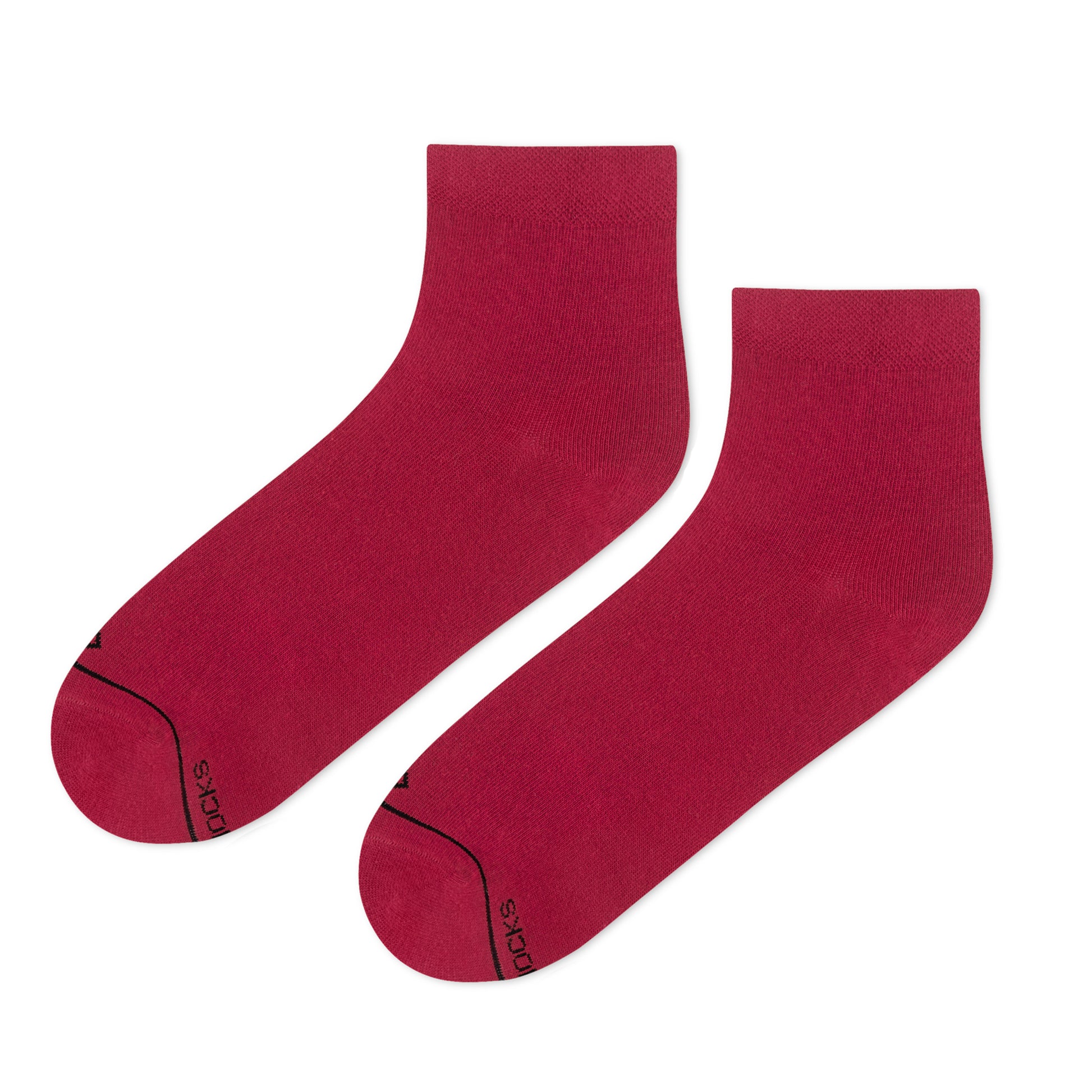 SOLID MAROON ANKLE LENGTH SOCKS - Cotton Ankle Socks