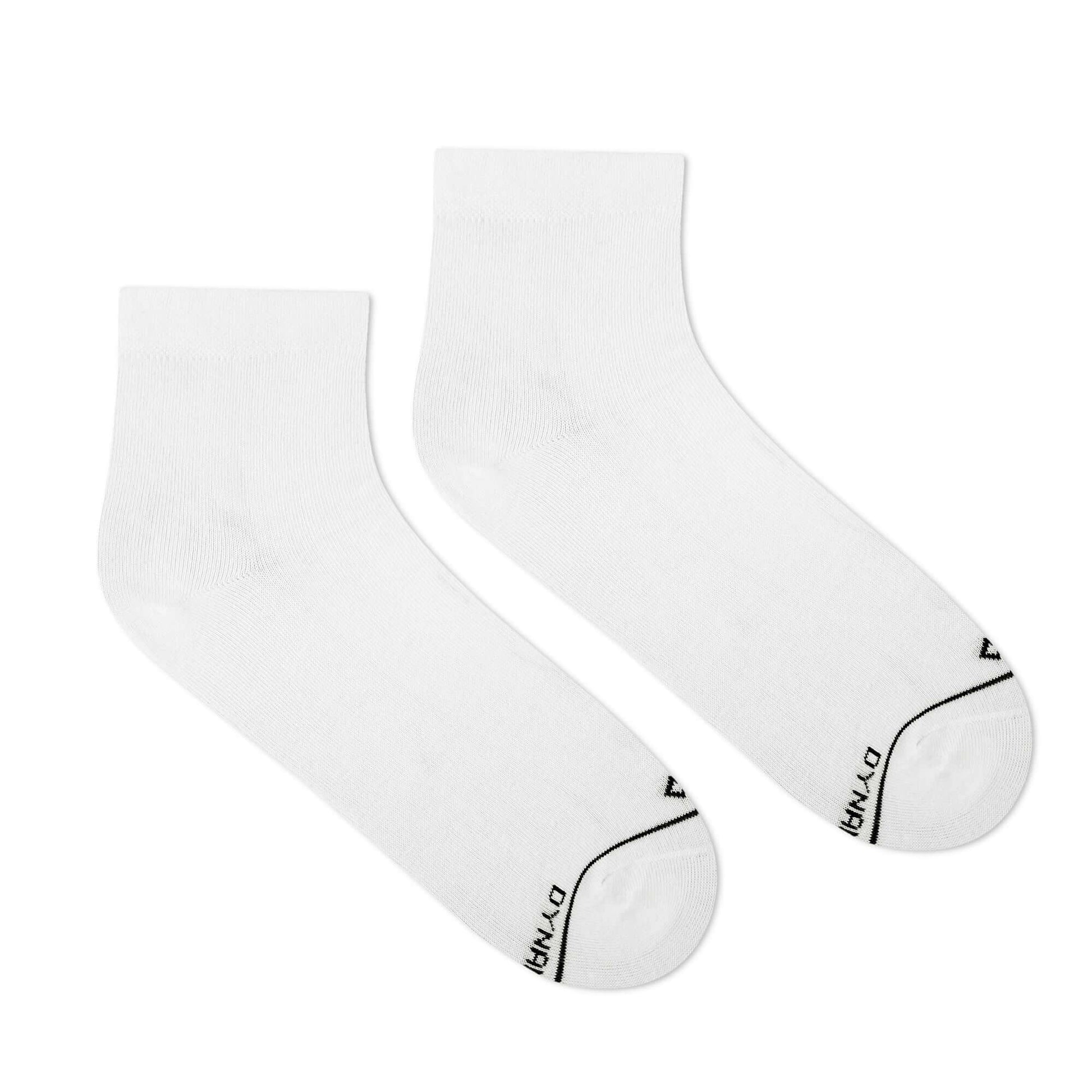 Solid White Cotton Ankle Socks