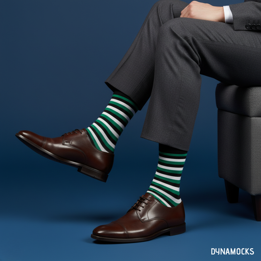 Stylish Cotton Crew Socks : Stripes X-3