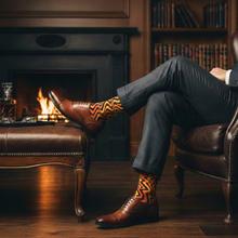 Dynamocks Orange & Yellow Cotton Crew Socks – SIZZLE