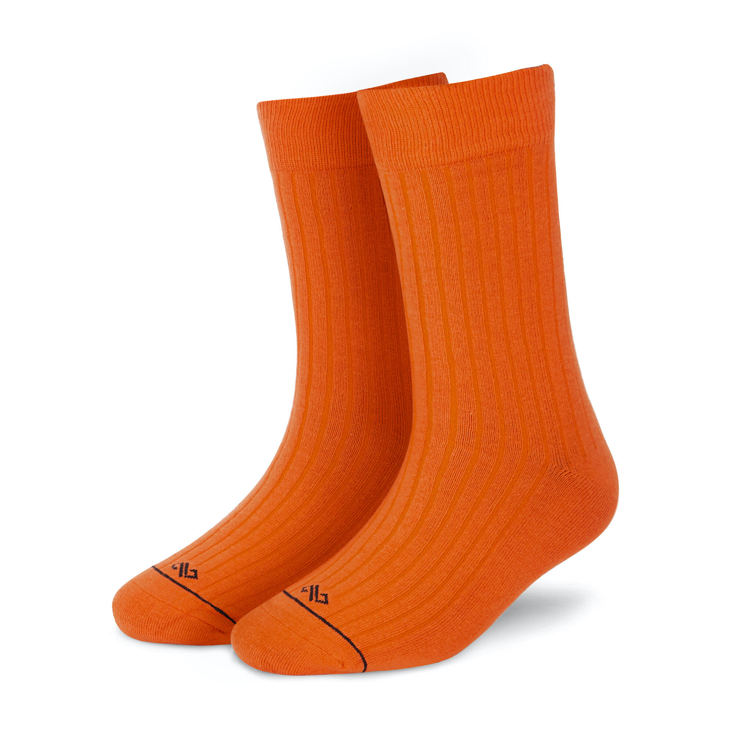 SOLID ORANGE CREW LENGTH SOCKS - Cotton Crew Socks