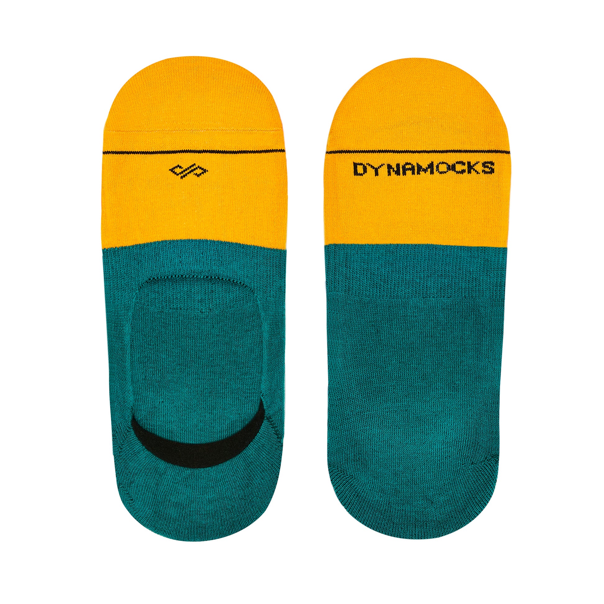 Colorful Cotton Socks: DS Unisex Invisibles - Vibrant Mango/Green for Ultimate Comfort