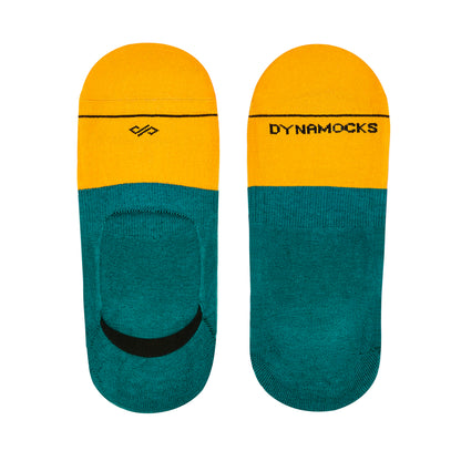 Colorful Cotton Socks: DS Unisex Invisibles - Vibrant Mango/Green for Ultimate Comfort