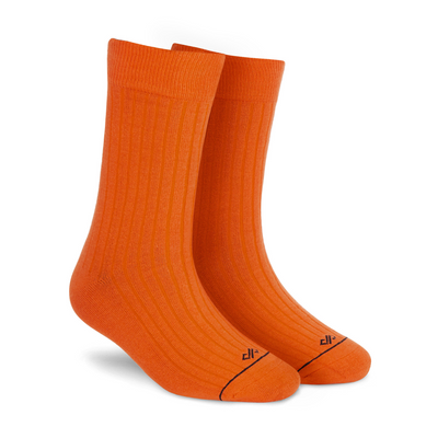 Dynamocks Orange Cotton Crew Socks – Solid