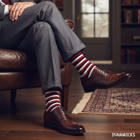 Stylish Cotton Crew Socks : Stripes X-2