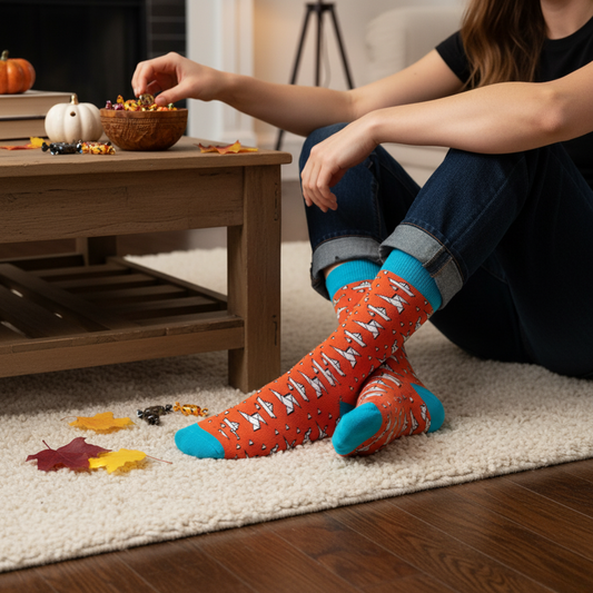 Cotton Crew Socks: ORIGAMI Crew Length Socks