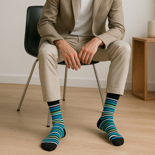 Cotton Crew Socks: STRIPES 13.0 Crew Length Socks