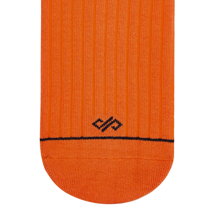SOLID ORANGE CREW LENGTH SOCKS - Cotton Crew Socks
