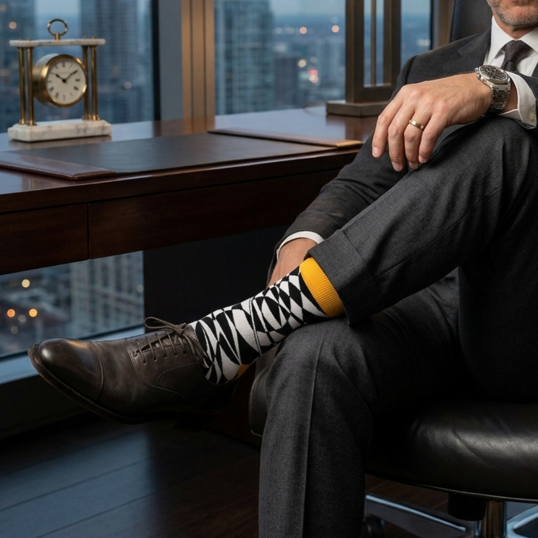 Dynamocks Geometric Cotton Crew Socks – MIRAGE