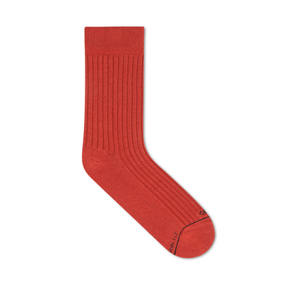 Cotton Crew Length Socks: SOLID RUST UNIQUE Color Premium Cotton Socks For Men & Women