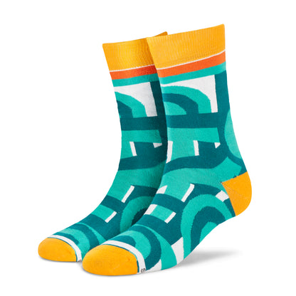 Cotton Crew Socks Combo: Pizzazz, Burst, Maze, Ritz, Spark, Bubble