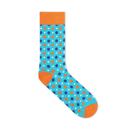 Fizzy Aqua Crew Length Socks - Refreshing Cotton Comfort 