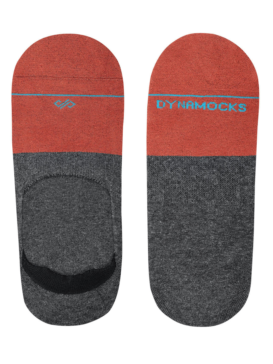 DS Unisex Invisibles - Colorful Cotton Socks | Rust & Dark Grey for All-Day Comfort