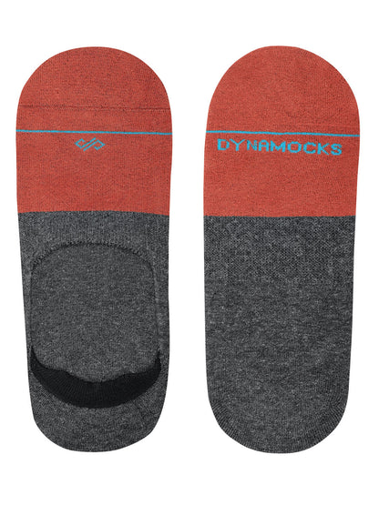 DS Unisex Invisibles - Colorful Cotton Socks | Rust & Dark Grey for All-Day Comfort