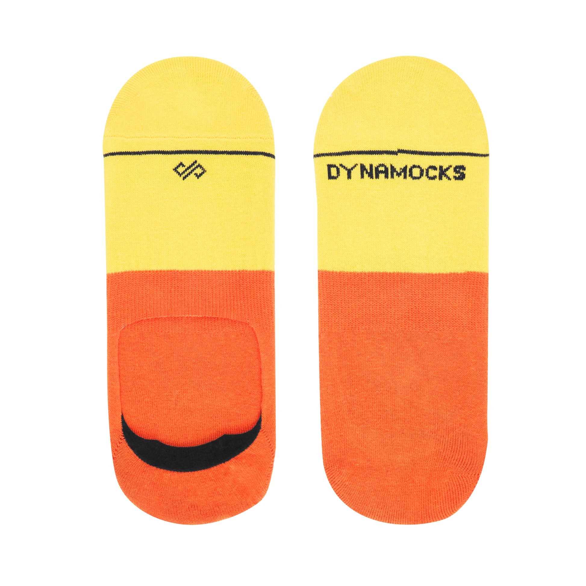 DS Unisex Invisibles - Colorful Cotton Socks | Vibrant Yellow & Orange for Bold, Everyday Comfort