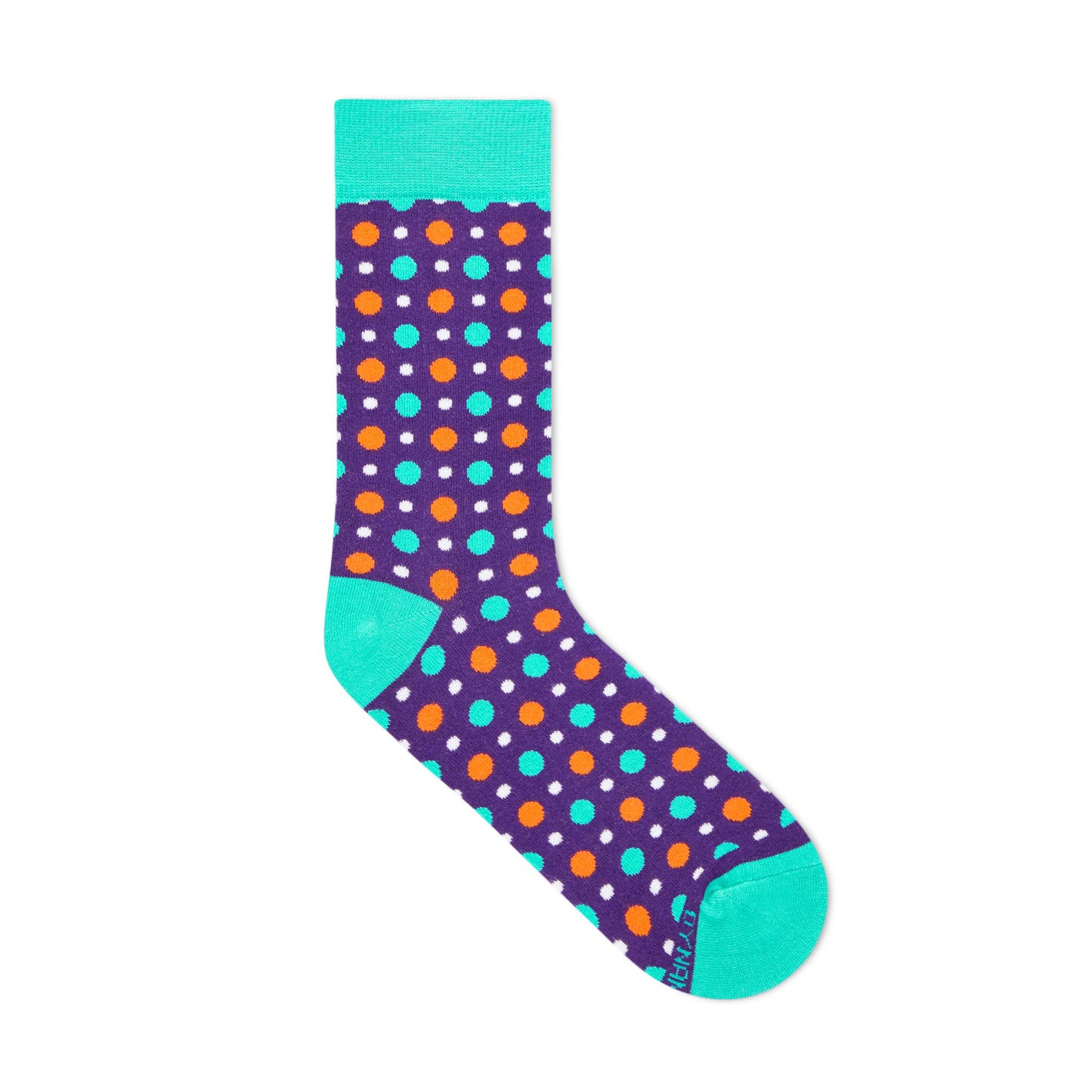 FIZZY PURPLE COTTON CREW LENGTH SOCKS