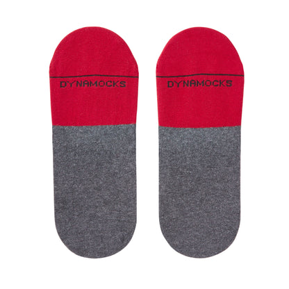 Colorful Cotton Socks: DS Unisex Invisibles (Red/Antra) | Dynamocks