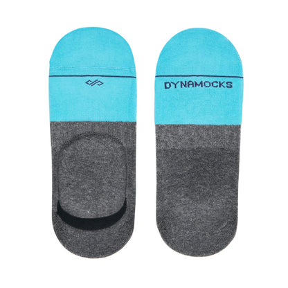 Cotton Socks in Aqua & Dark Grey