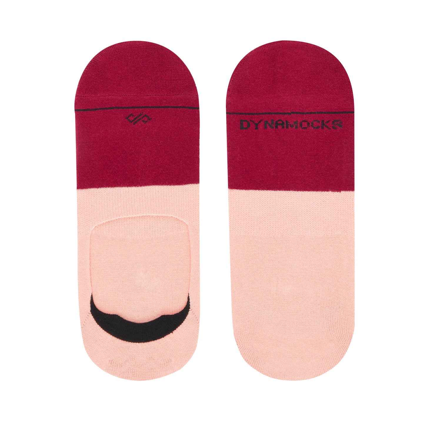 Colorful Cotton Socks: DS Unisex Invisibles (Maroon/Peach)