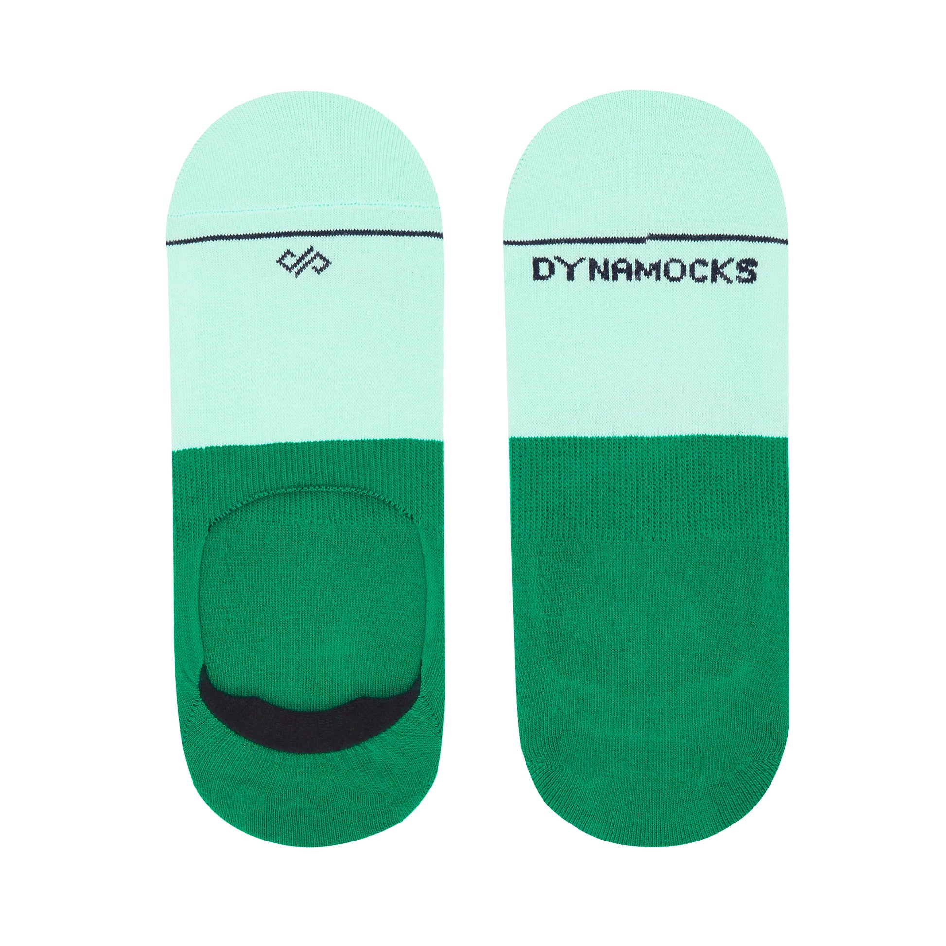 DS Unisex Invisibles – Colorful Cotton Socks in Mint & Green