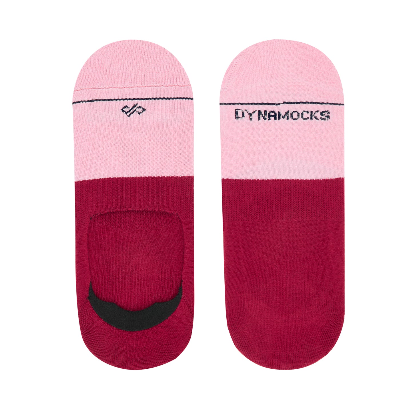 Vibrant Cotton Socks | DS Unisex Invisibles in Pink & Maroon