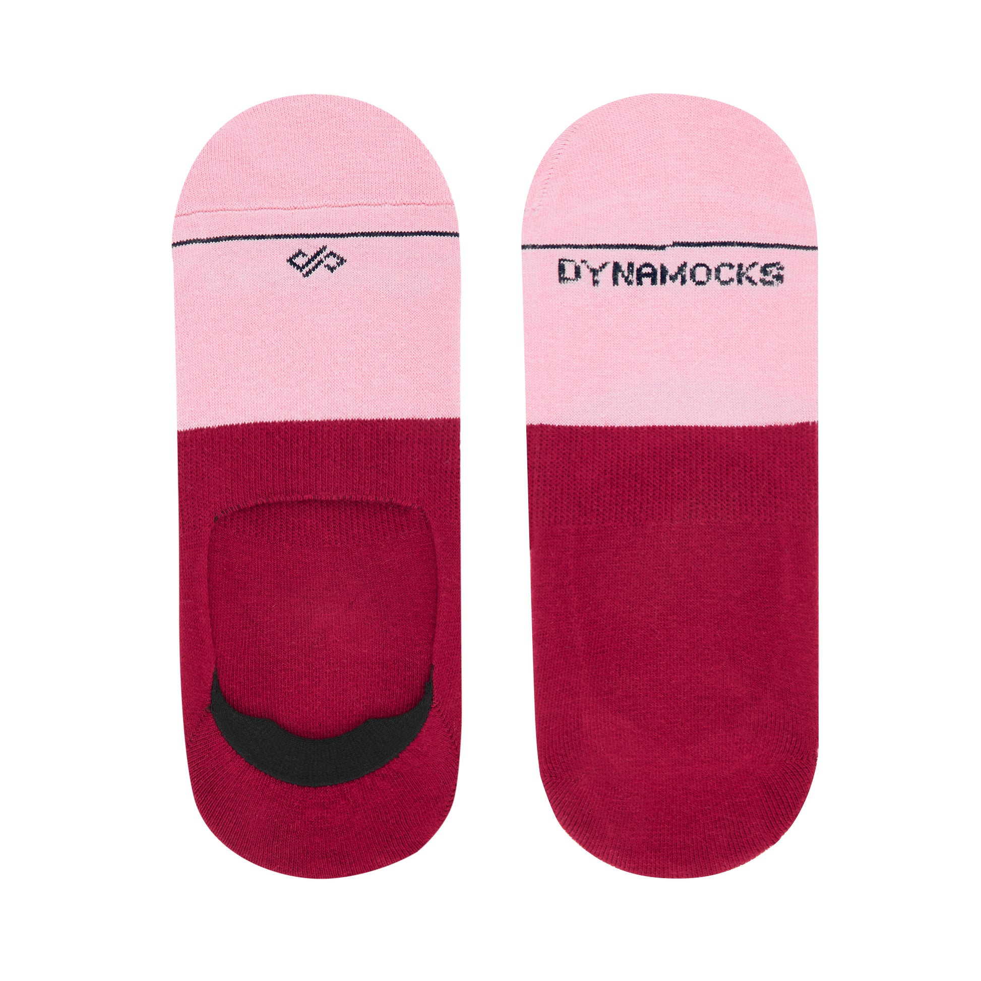 Vibrant Cotton Socks | DS Unisex Invisibles in Pink & Maroon
