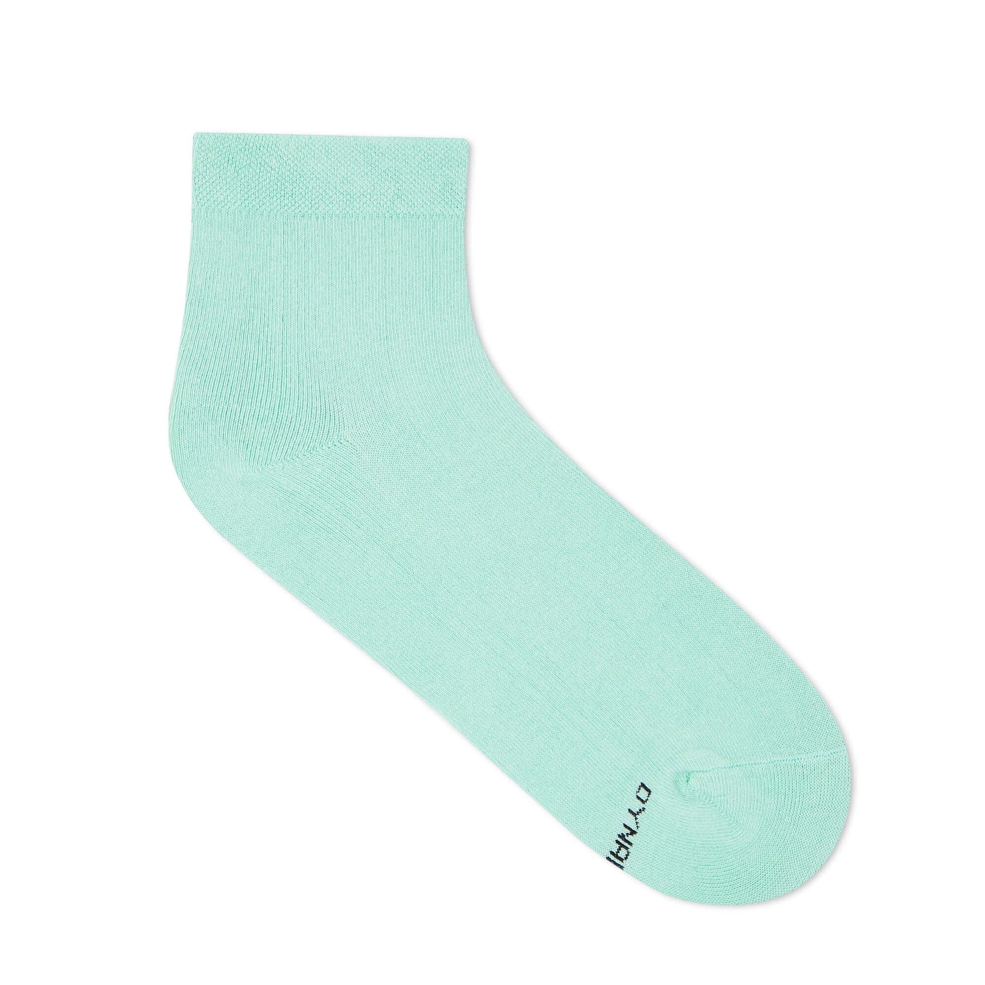 Solid Mint Cotton Ankle Socks