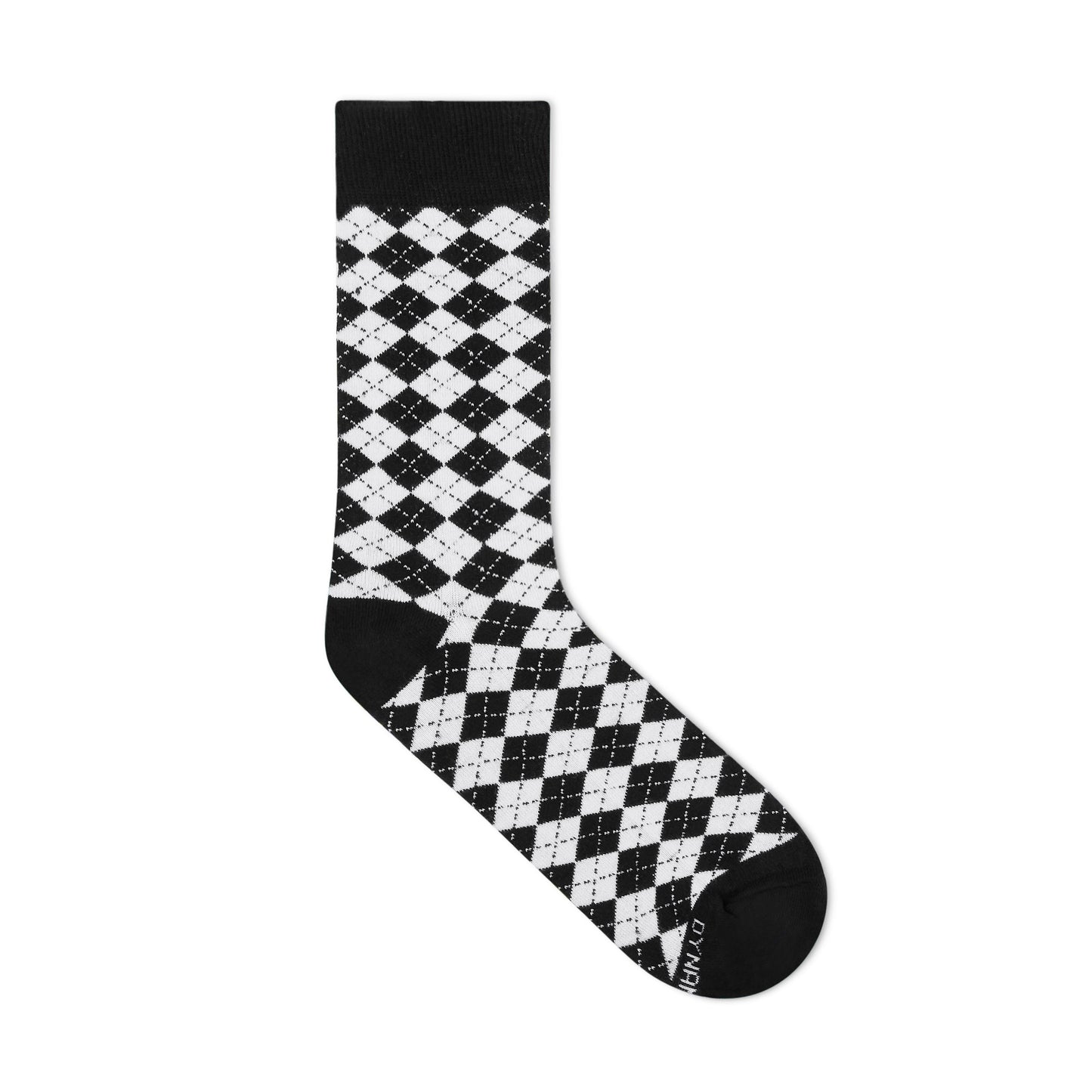 DANDY - BLACK & WHITE CREW LENGTH SOCKS - Cotton Crew Socks
