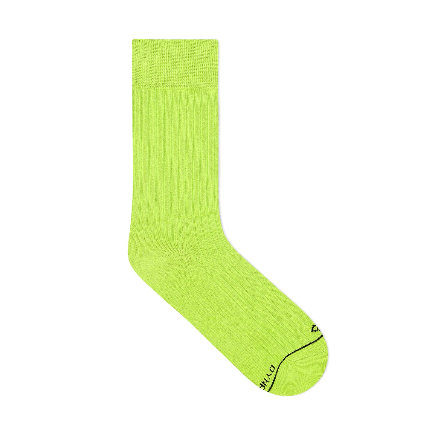 SOLID NEON GREEN CREW LENGTH SOCKS - Cotton Crew Socks