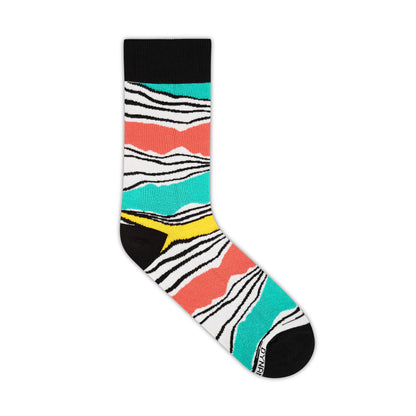 Fun Stripes Crew Length Socks: A Touch of Sophisticated Style, Colorful Luxurious Cotton Socks.