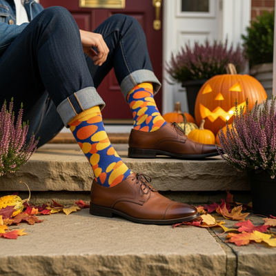 Cotton Crew Socks: Bubbles Crew Length Socks