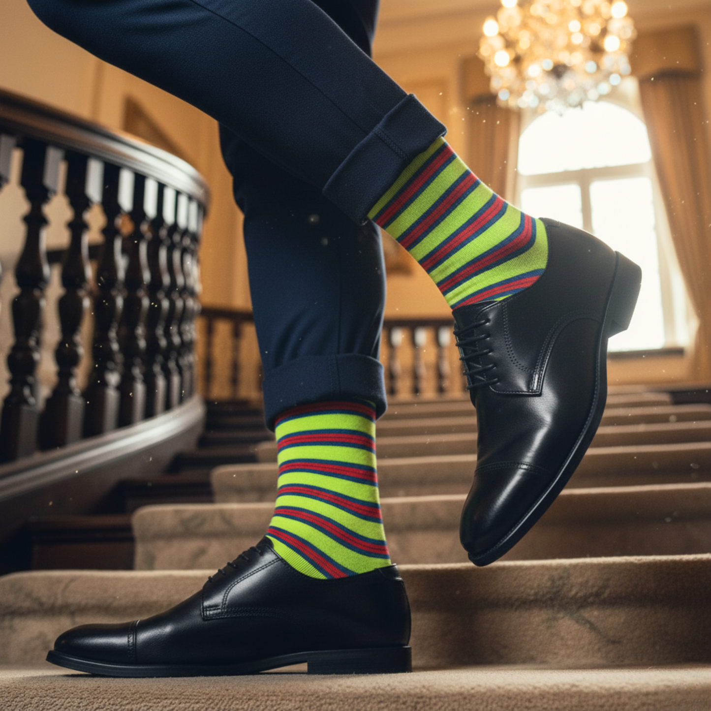 Stripes 11.0 Crew Length Socks: Bold Stripes for Your Feet