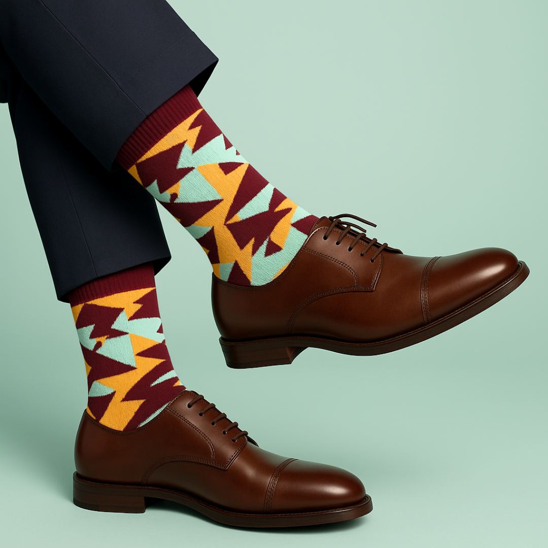 Tribal Geo Pack – 6 Pair Geometric Patterned Socks for Men | Dynamocks